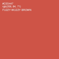 #CE5447 - Fuzzy Wuzzy Brown Color Image